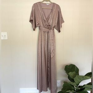 Baltic Born Savannah Print Kimono Maxi, Dusty Lilac (S)